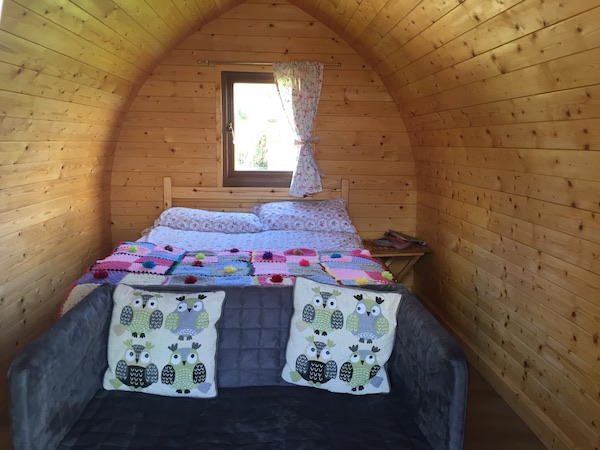 Inside Pembrokeshire Glamping Pod Bybrook Hideaway